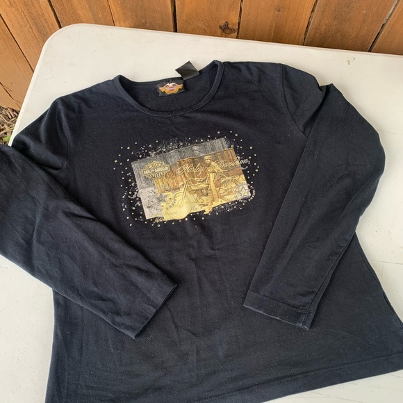 Harley Davidson rhinestones womens top size XL. - Picture 4 of 7